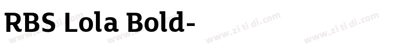 RBS Lola Bold字体转换